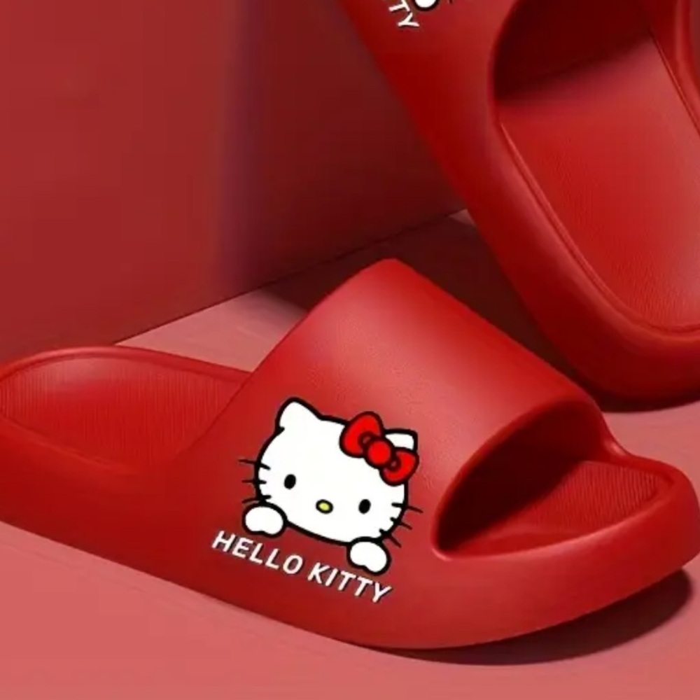 Sale!! Red or pink Hello Kitty Eva Slide Sandals women’s New